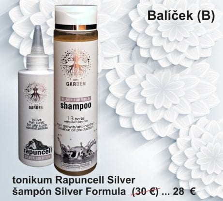 The GARDEN - Silver balíček B Rapuncell Silver Solution a Silver Formula Shampoo