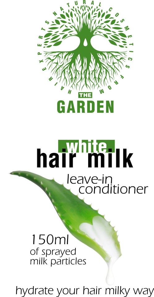 The Garden natural hair cosmetics white hair milk